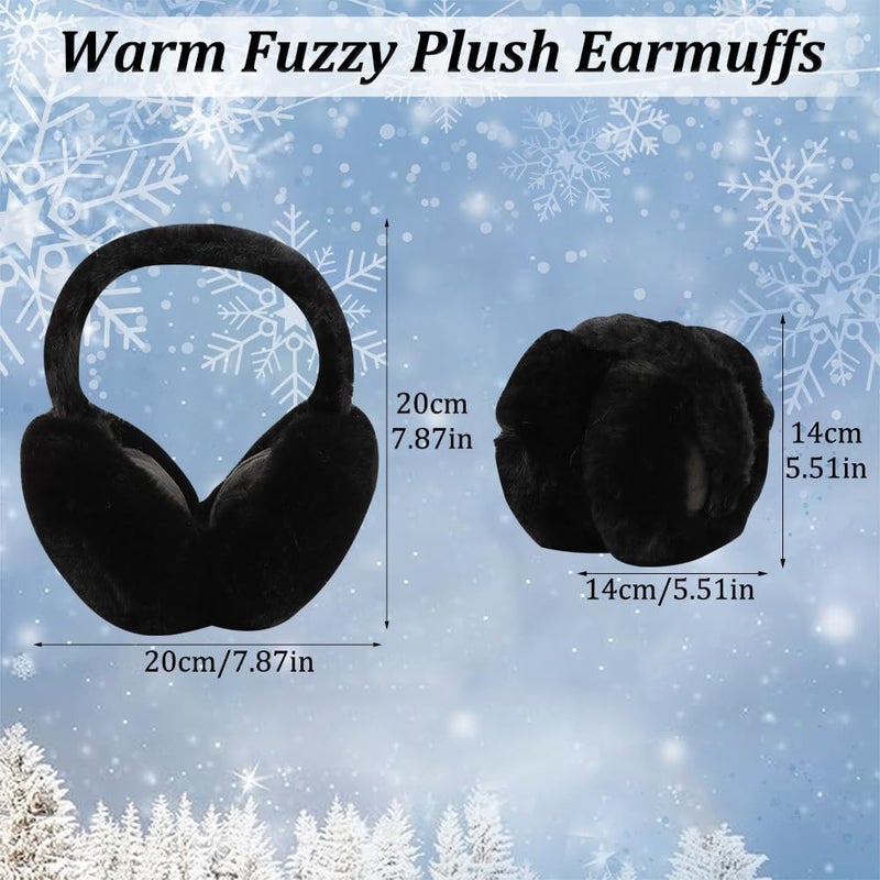 Ranjaner Winter Ear Muffs Women, Faux Fur Winter Girls Fuzzy Earmuffs, Foldable Fluffy Ear Covers, Outdoor Warm Ear Covers - Image 2